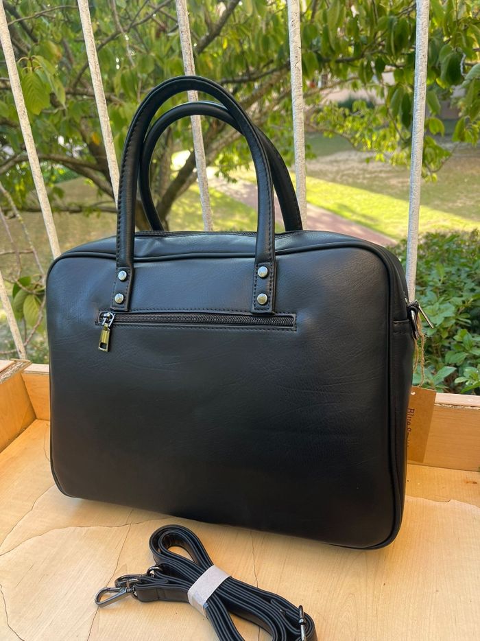 Sac business en pu noir pratique et élégant neuf jamais utilisé - photo numéro 4