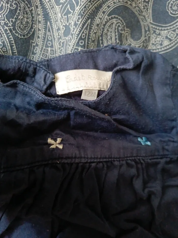 Robe manches courtes cadet Rousselle 12 mois bleu - photo numéro 6