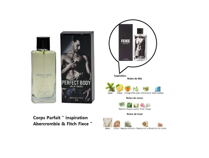 Corps Parfait " inspi Abercrombie & Fitch Fiece " eau de toilette 100 ml - photo numéro 2