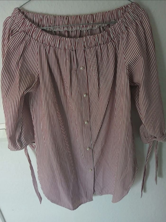 Blouse à rayures épaules dénudées – très confortable ! - photo numéro 5