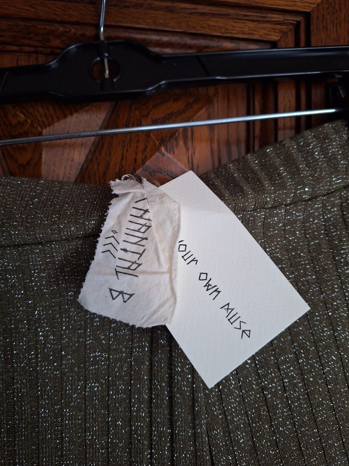 Pantalon pallazo Chantal b lurex kaki TU - photo numéro 6