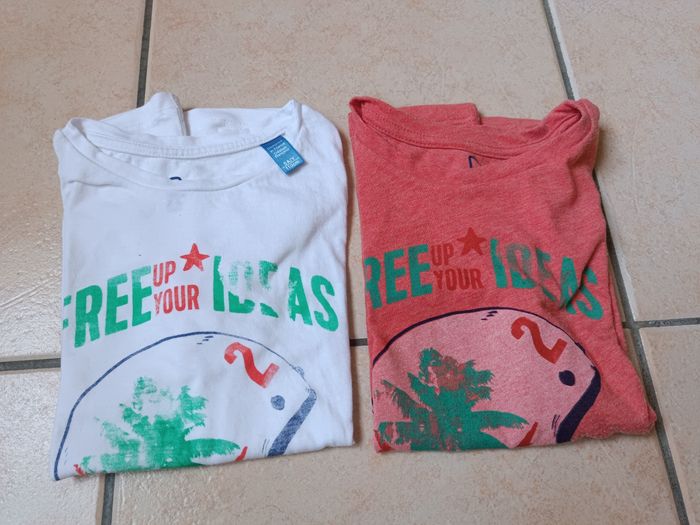 Lot de 2 tee shirts Okaïdi 5 ans