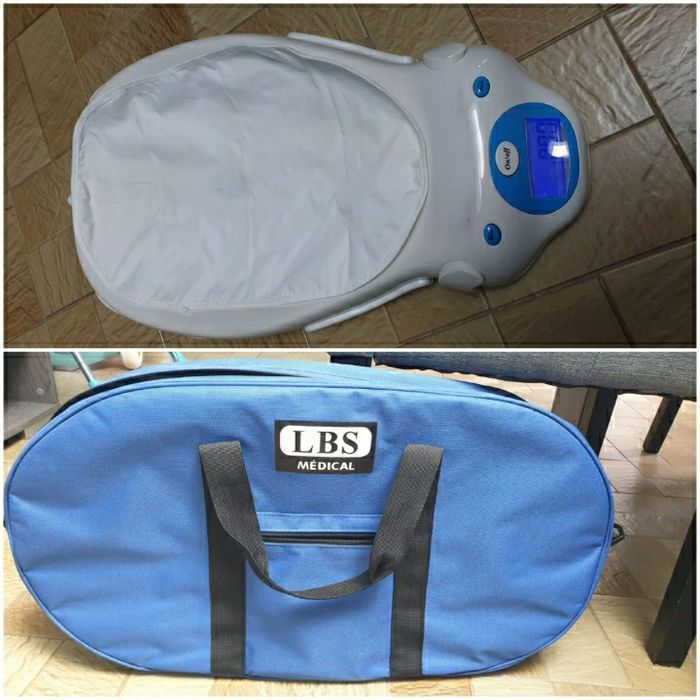 Pèse bébé électronique médical cartoon design avec sacoche