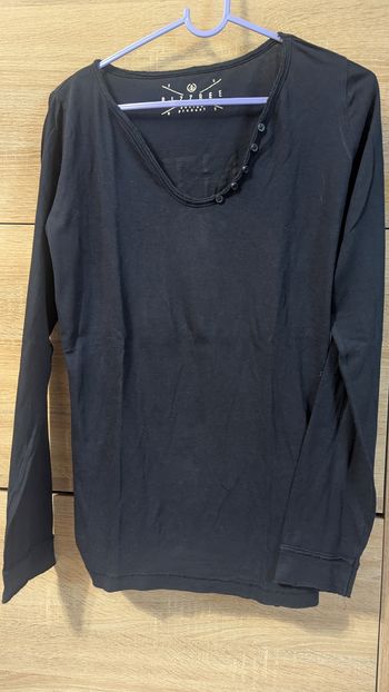T shirt manche longue bleu marine