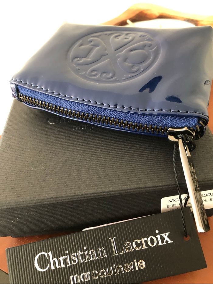 Joli porte monnaie bleu Christian Lacroix - photo numéro 4