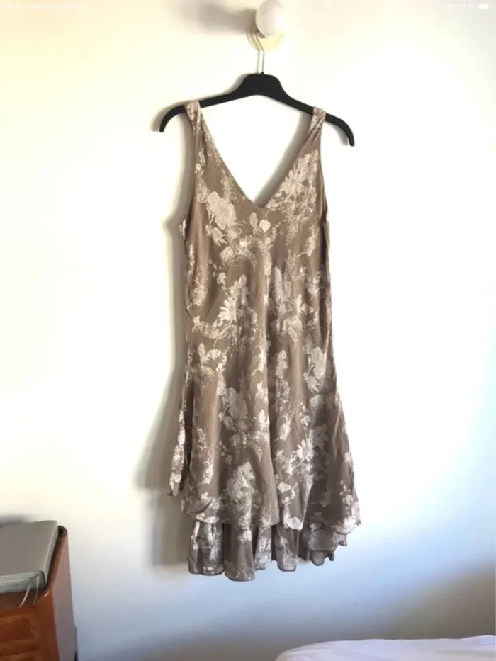 Robe d’été légère à imprimés fleuris en viscose taille unique - photo numéro 4