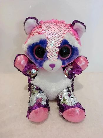 Peluche Sequins réversible ours 18cm