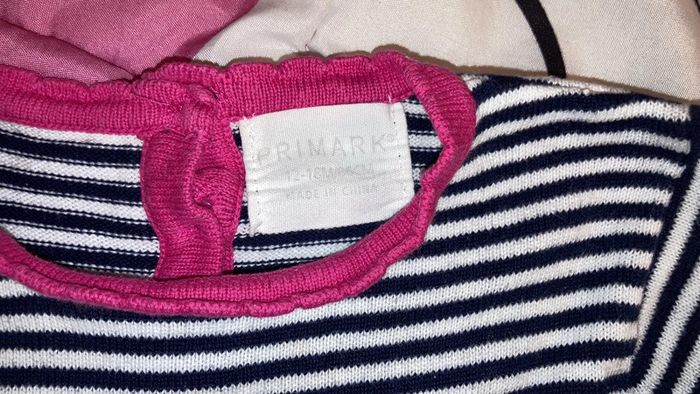 Robe hiver cœur marinière primark 12 mois / 18 mois - photo numéro 2