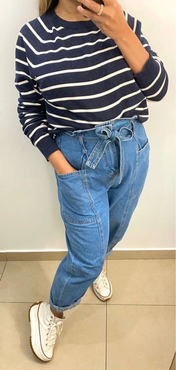 Superbe Pull Marinière Taille L - photo numéro 2