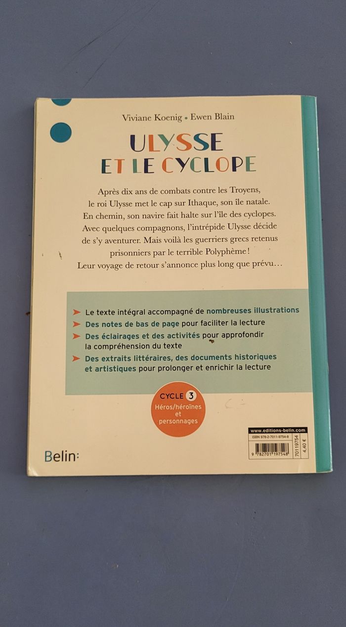 Ulysse et le cyclope - Boussole Cycle 3 de Viviane Koenig - photo numéro 2