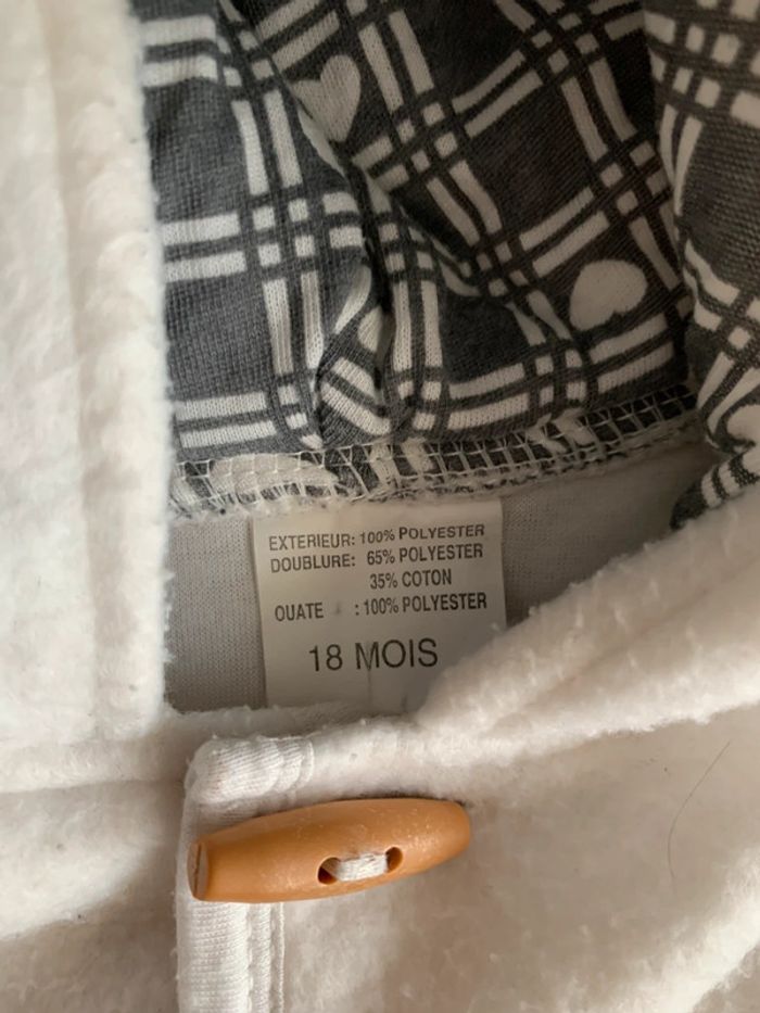 Manteau 18 mois blanc 😺 - photo numéro 4