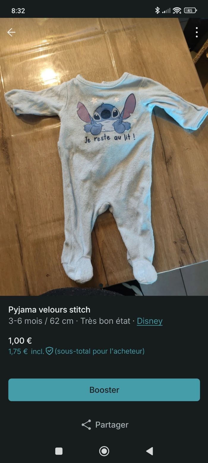 Pyjama velours