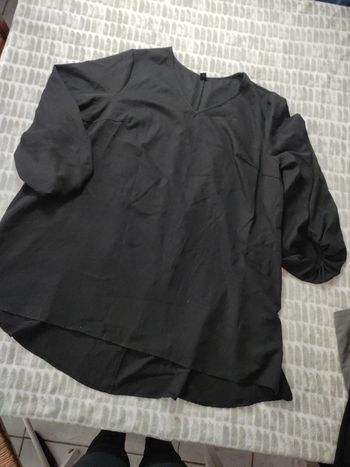 Haut blouse robe tunique noir 
ample large
Manches 3/4 
Shein 
Taille 56 58