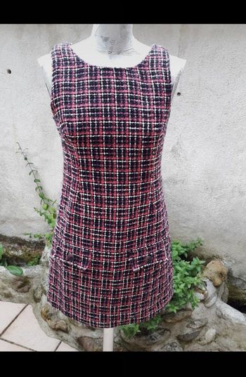 Robe trapèze en laine tissée