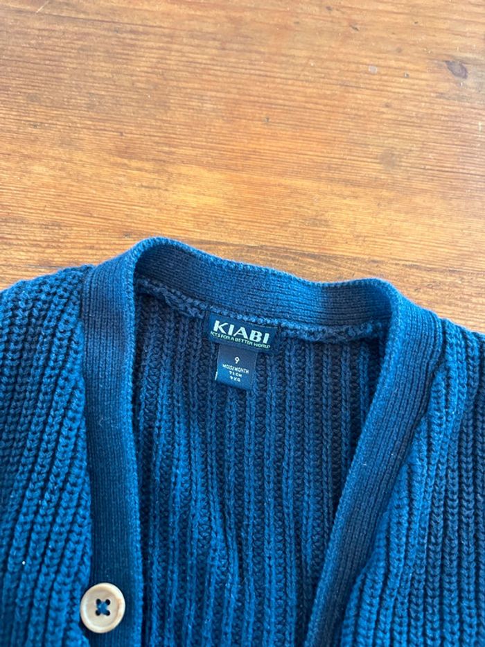 Gilet bleu maille marine - photo numéro 2
