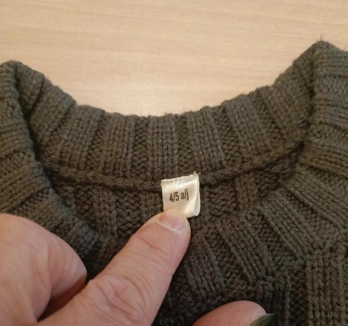 Pull kaki garçon 4 ans - photo numéro 3