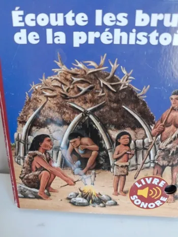 Livre sonore écoute les bruits de la préhistoire