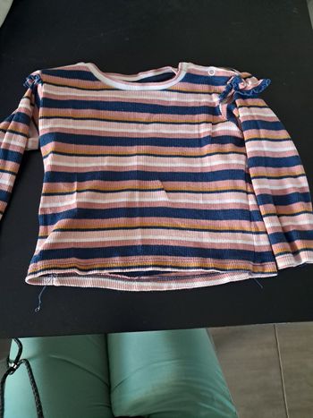 Pull col haut à rayures