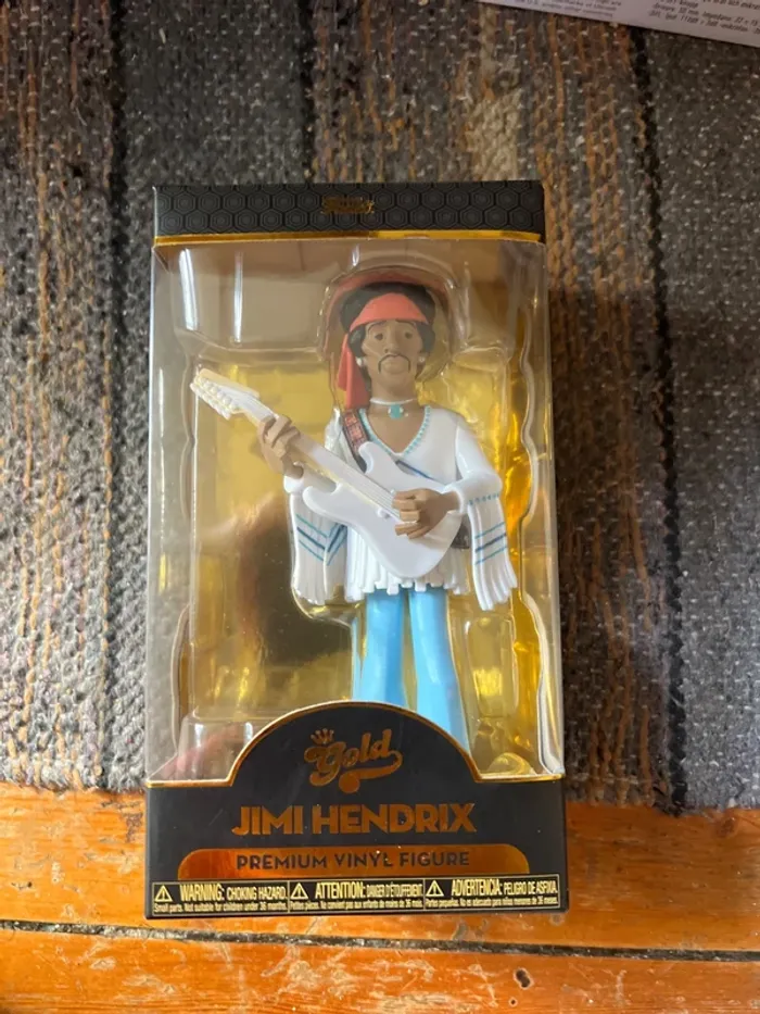 Funko Gold Jimi Hendrix Premium vinyle figurine officiel édition limitée rare collector