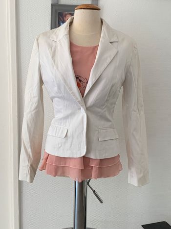 Veste tailleur / Blazer blanche 36