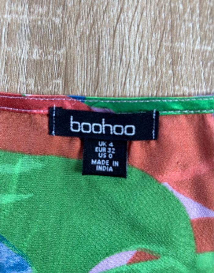 Blouse satiné manches longues multicolore boohoo neuf sans étiquette - photo numéro 7