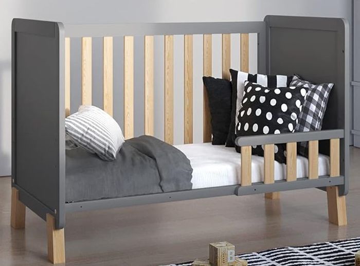 Lit bébé évolutif Love For Sleep 120x60 – pin & gris - photo numéro 5