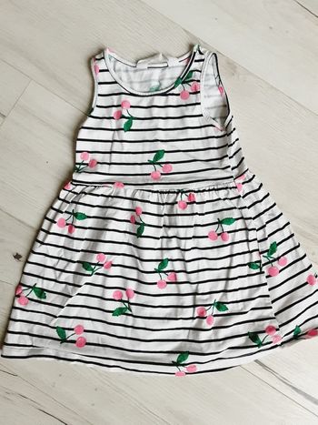 Vêtement fille robe rayée cerises H&M 4 ans