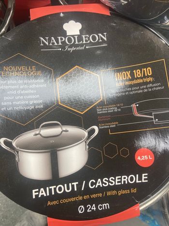 Faitout inox 18/10 de 14cm Napoleon neuf,tous feux