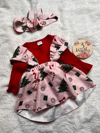 Ensemble body + salopette + bandeau 3 mois