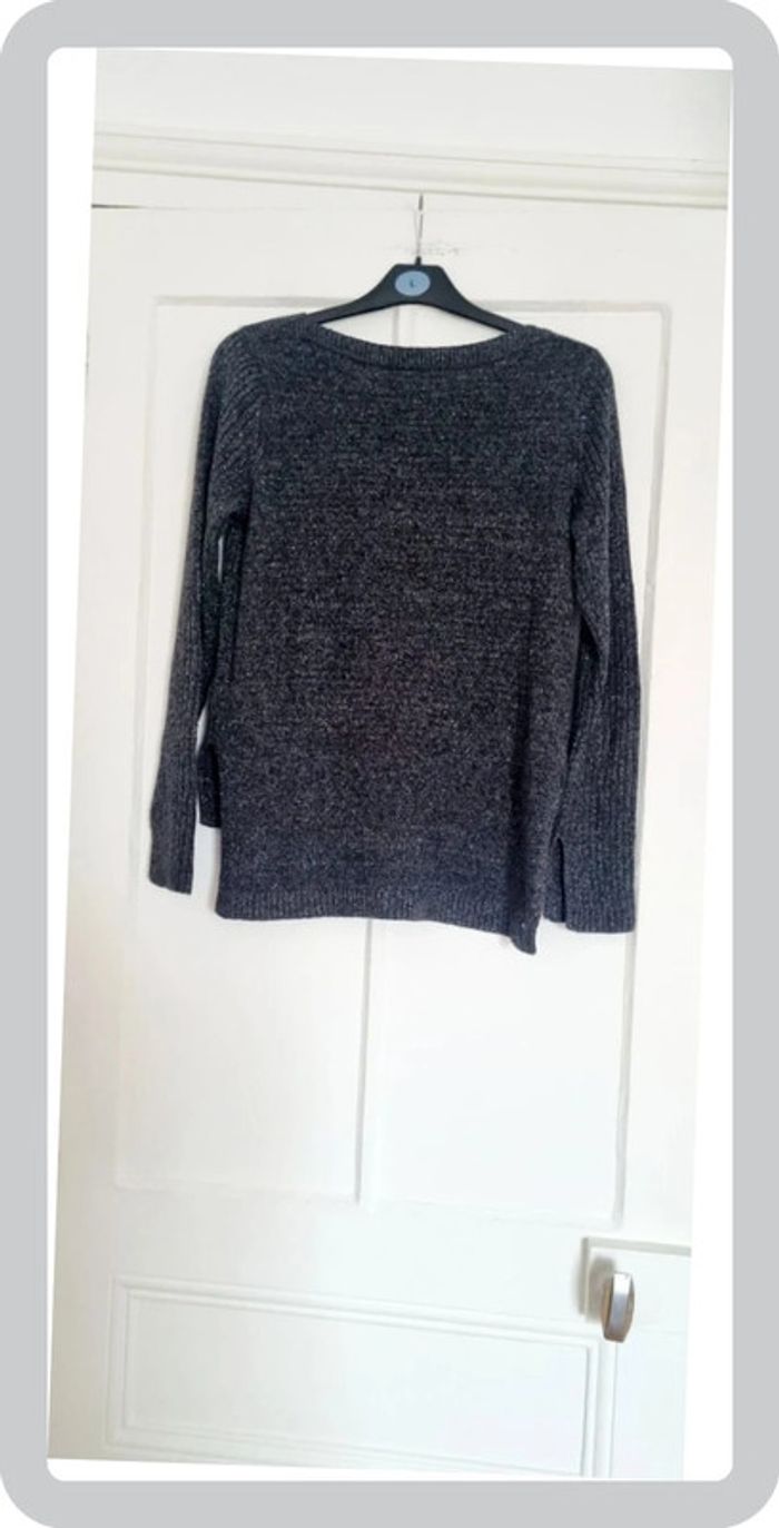 Pull gris brillant S h&m avec laine 36 - photo numéro 5
