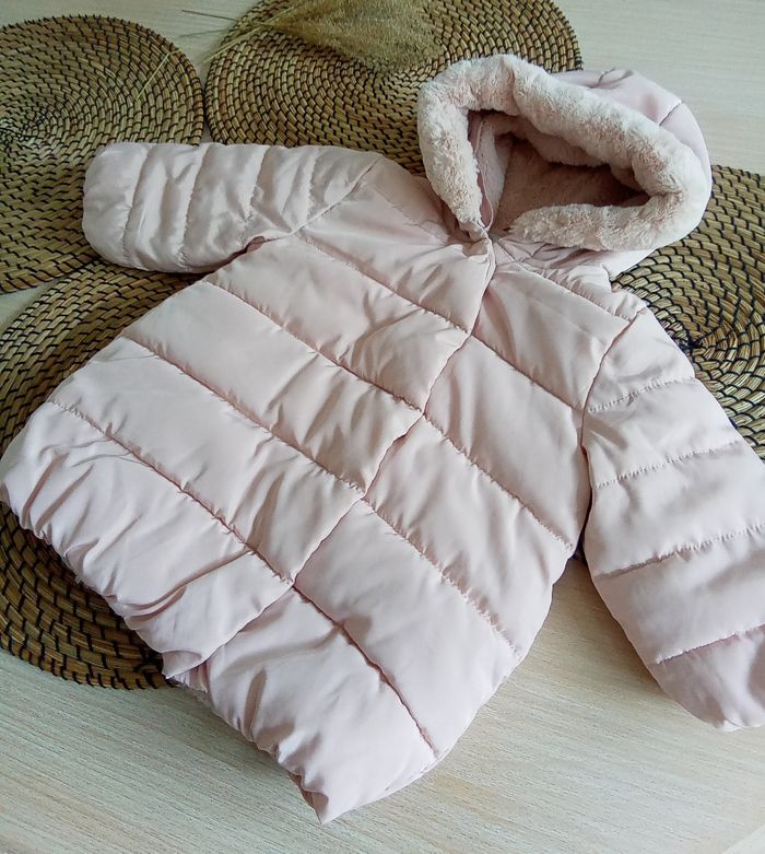 Doudoune rose matelassée à capuche Vert Baudet - photo numéro 3