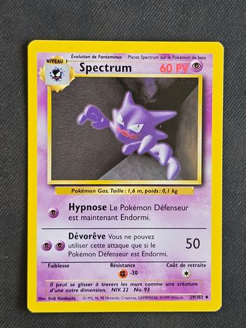Carte Pokemon Spectrum Set de base 29/102