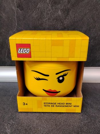  Boîte de rangement mini tête Lego fille 