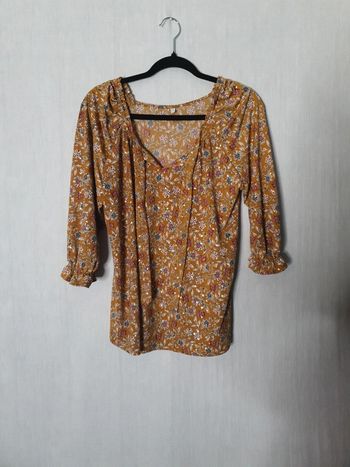Blouse fleurie jaune