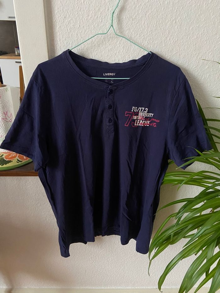 Teeshirt bleu marine Livergy - photo numéro 2