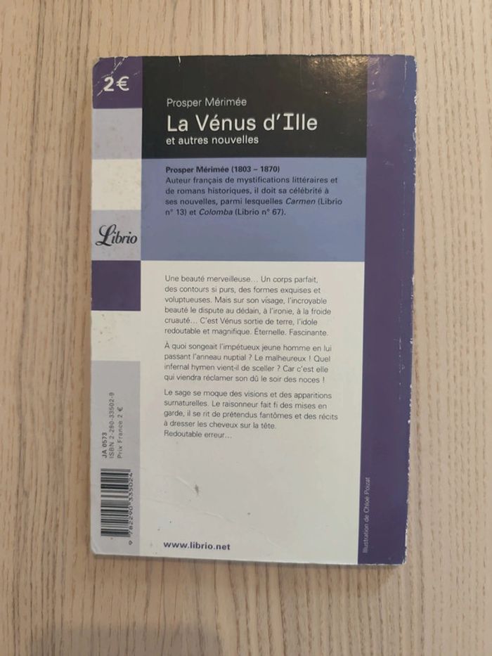 Prosper Mérimée la Vénus d'Ille et autres nouvelles librio texte intégral 9782290335024 - photo numéro 2