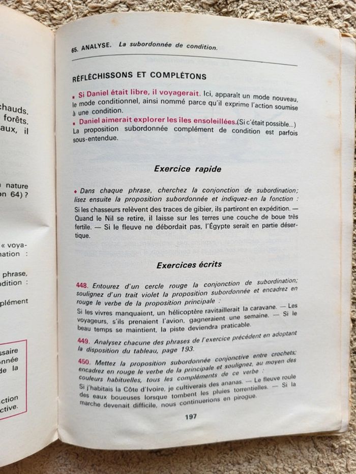 Manuel scolaire de collection paru en 1967 Grammaire fonctionnelle de R. Vaillot - photo numéro 12