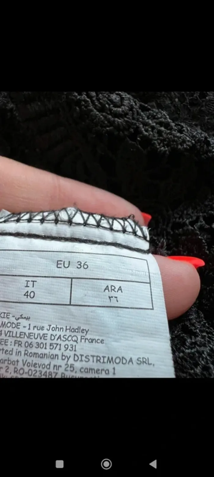 Blouse en dentelle noire sans manches Pimkie 36 - photo numéro 5