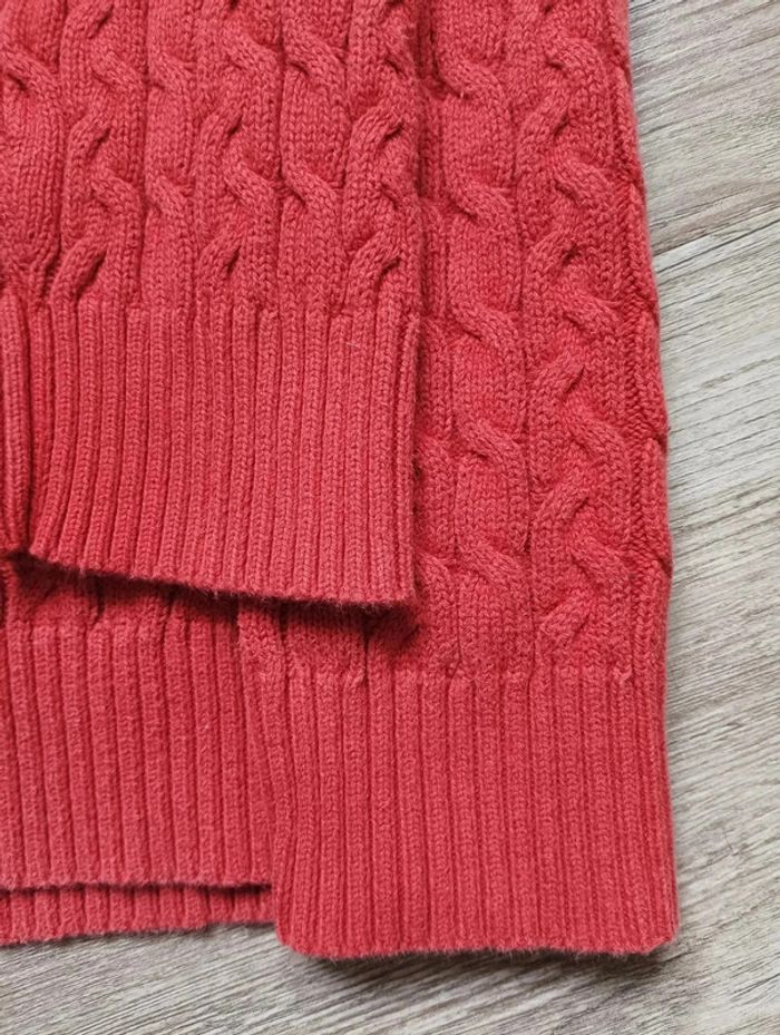 Pull en maille torsadée corail – Croft & Barrow – Taille XL - photo numéro 5