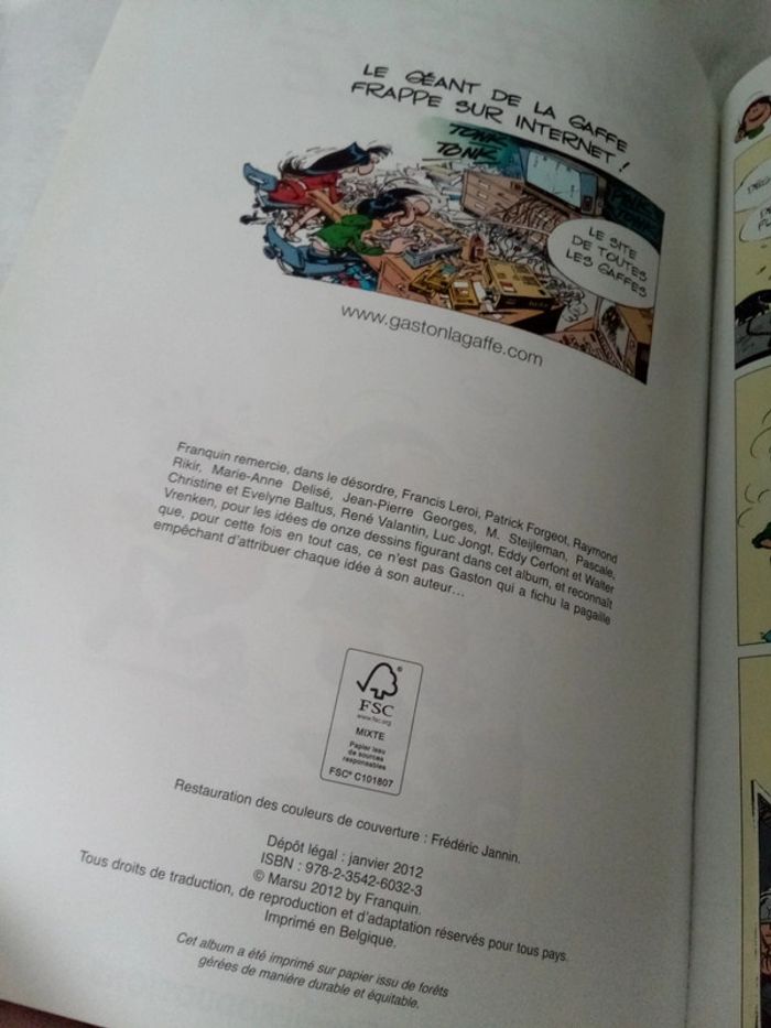 Lot de 5 bd Gaston lagaffe 11 15 17 19 19 - photo numéro 6