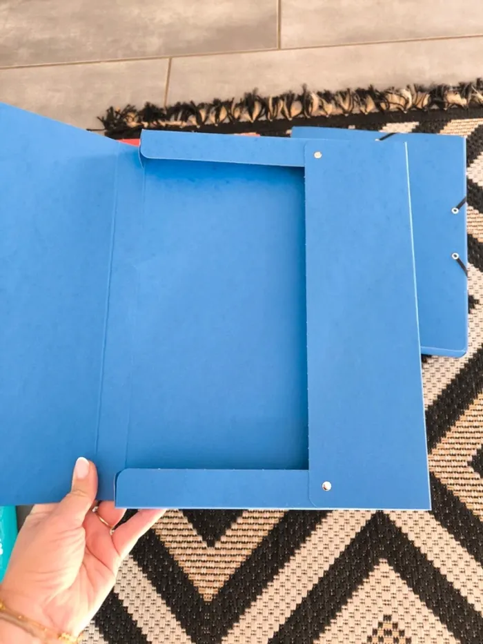 Lot de 3 chemises cartonnées – Bleu & Rouge – Neuf - photo numéro 3