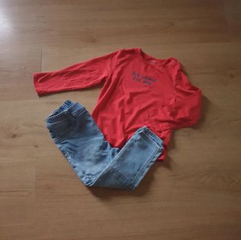 💚 Ensemble tee-shirt jeans 3 ans 98 cm/36 mois H&M/Kiabi #emyfleury_3ansgarçon