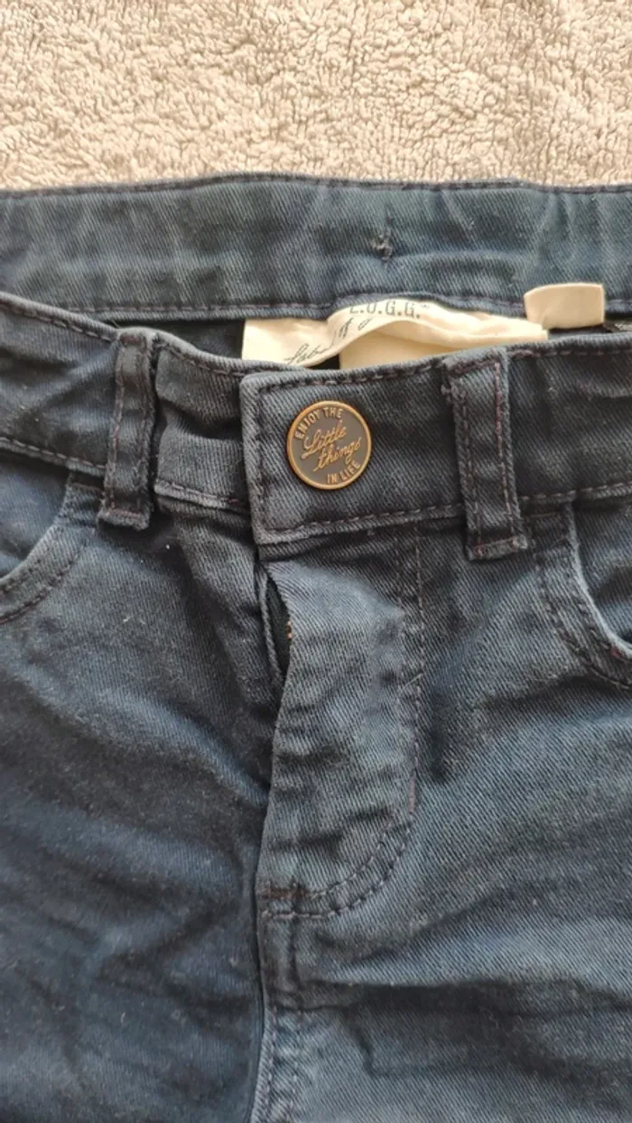 Short court bleu marine dentelle 6 7 ans logg - photo numéro 2