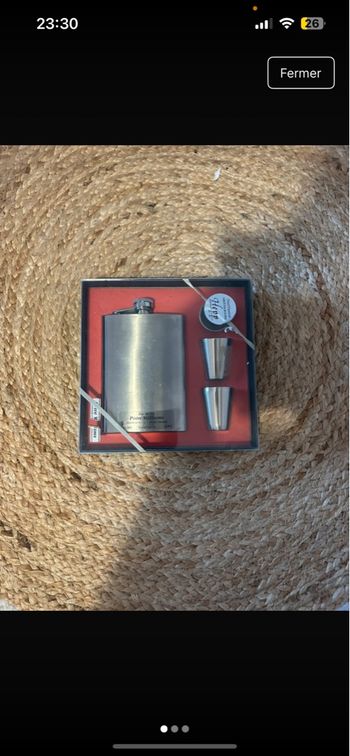 Flasque en inox 2 petit verre en inox assorti