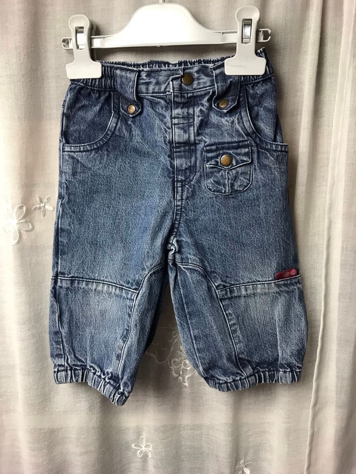 Jeans fleurs roses 12 mois tape à l’œil