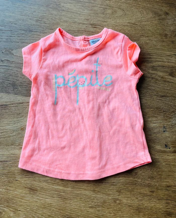 Tee shirt tape à l’œil 12 mois fille - photo numéro 2