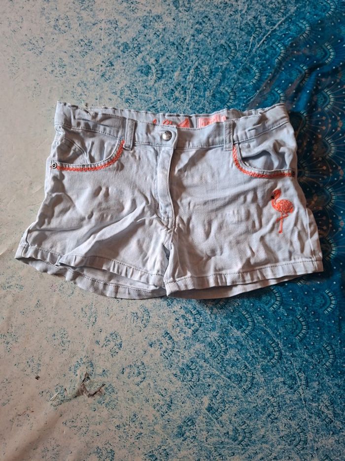 Short 10 ans flamand rose réglables