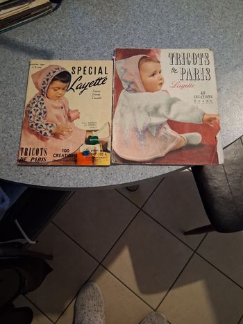 Lot de 2 livres modèle layette vintage