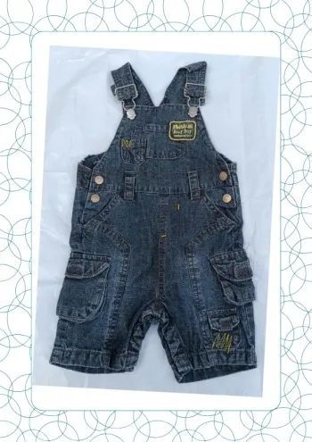 Salopette-short en jean 9 mois Kimbaloo