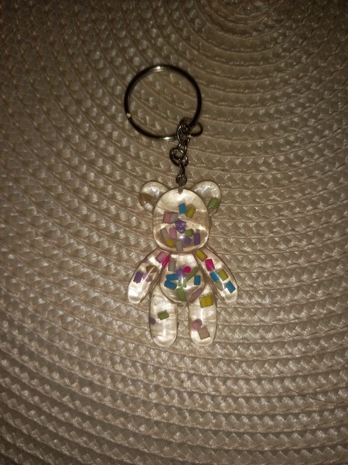 Porte clé ourson résine epoxy